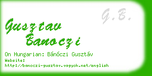 gusztav banoczi business card